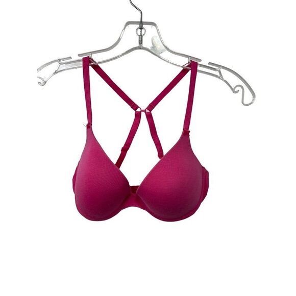 Victoria’s Secret Push Up Bra Pink Old School Size 34C - Picture 1 of 6